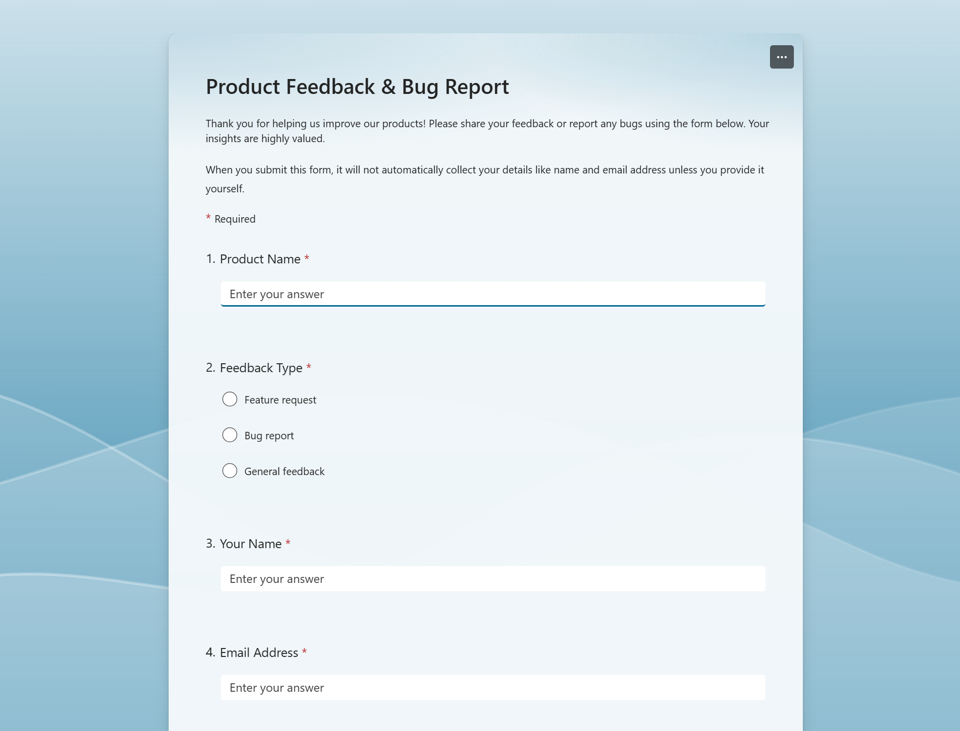 Microsoft Lists Forms